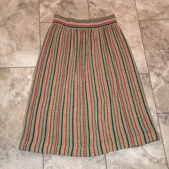 Missoni vintage wool A LINE KNIT MIDI SKIRT EUC